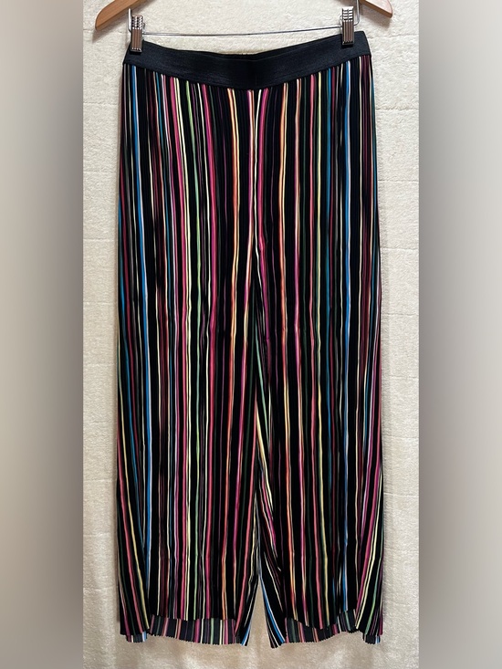 Studio Pants - NWT Studio 1886 Pleated Wide Leg Crop Pants Colorful Stripe Pull On 3X